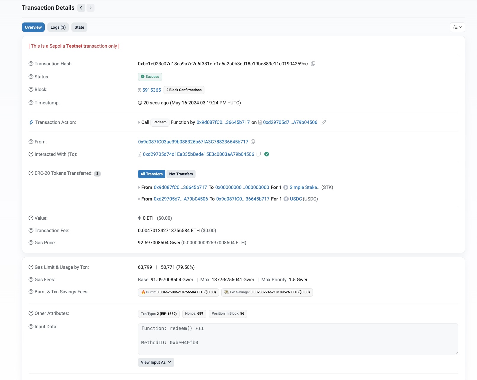 Chainlink CCIP Avalanche message details